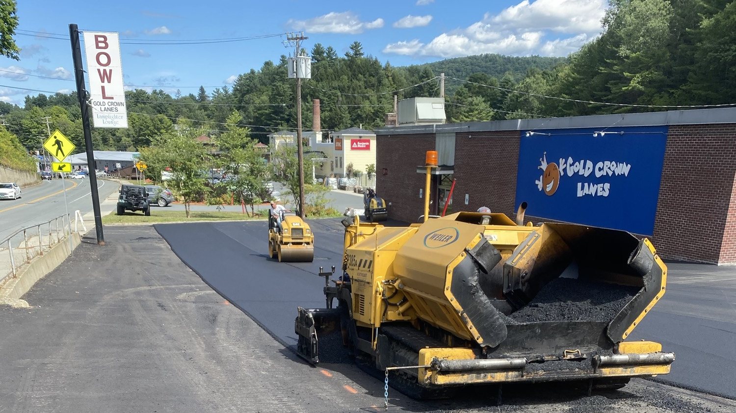 Paving the Gold Crown Lanes parking lot